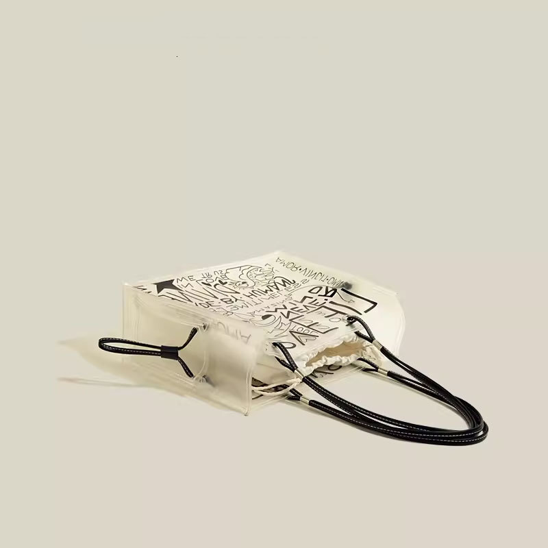 2025S New Model Designer Popular Transparent Large Capacity Graffiti Women S Fashionable Niche Single Shoulder Tote Bag Totebag