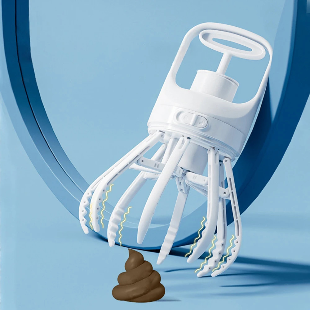 Pet dog potty scooter with 4-roll tool bag portable contactless potty scooter small dog garbage pickup cleaning claw potty scooter 250403