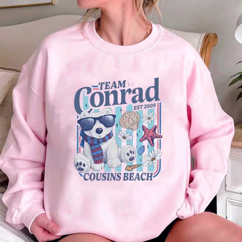 Team Conrad Junior Mint Bear Sweatshirt Summer Hoodie Cousins Beach Sweater Printed Summer Romance Book Casual SweatshirtsT251105