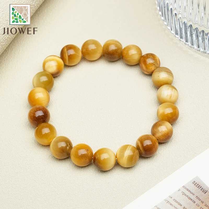 Smooth Golden Tiger Eye Stone Handmade Round Beadss Couple Energy Yoga Women Jewelry Lover Gifts 6/8/10/12mm C251105