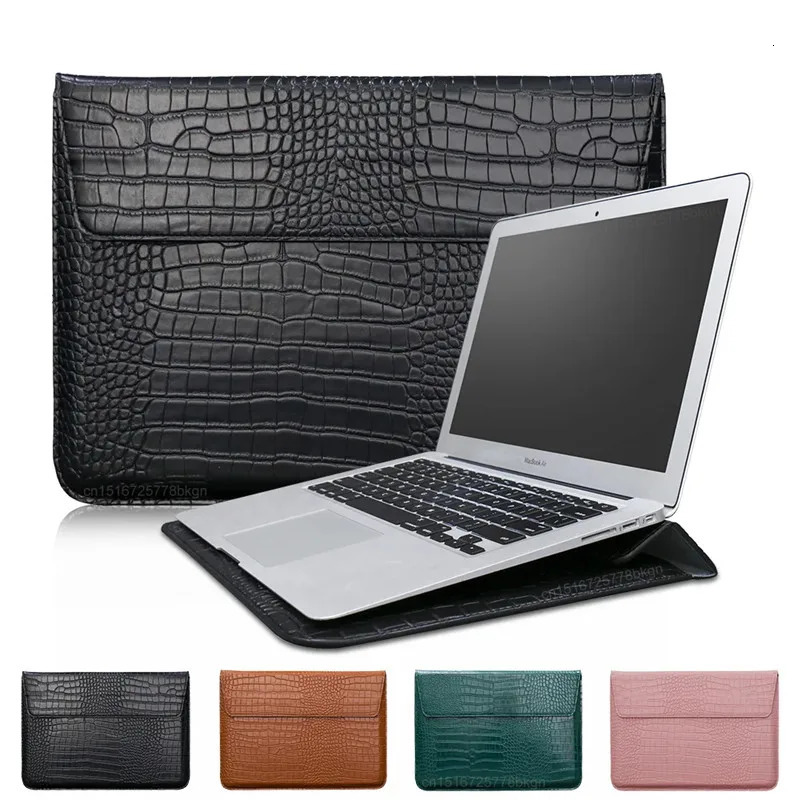 Leather Flip Case Bag Laptop Sleeve for Air 13 14 15 16 Inch M2 M4 M3 Chip Mac Book Pro Notebook Stand Cover251105