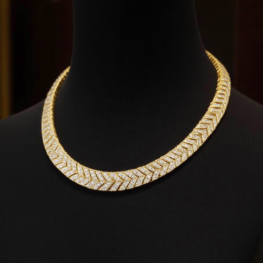 2025 New Arrow Shape Geometry Tennis Chain Necklace Bracelet Inlay Bling CZ For Women Fashion Charm Jewelry Accessories