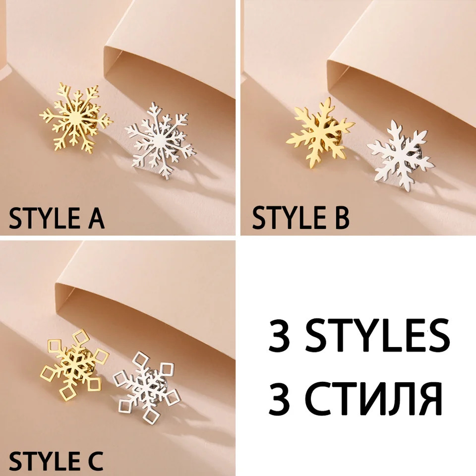 Lucktune Snowflake Metal Pins Brooch Christmas Pin Year Badges for Men Stainless Steel Jewelry 2025 Bag Accessories 251104