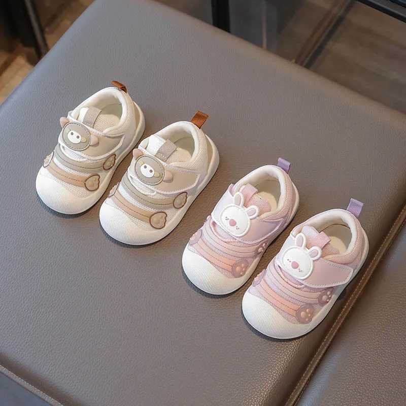 Baby Casual Shoes Cute Animals Toddler Walking Shoes Mesh Breathable 2025 New Fashion Kids Sports Shoes Toes Capped Soft SoleT251105