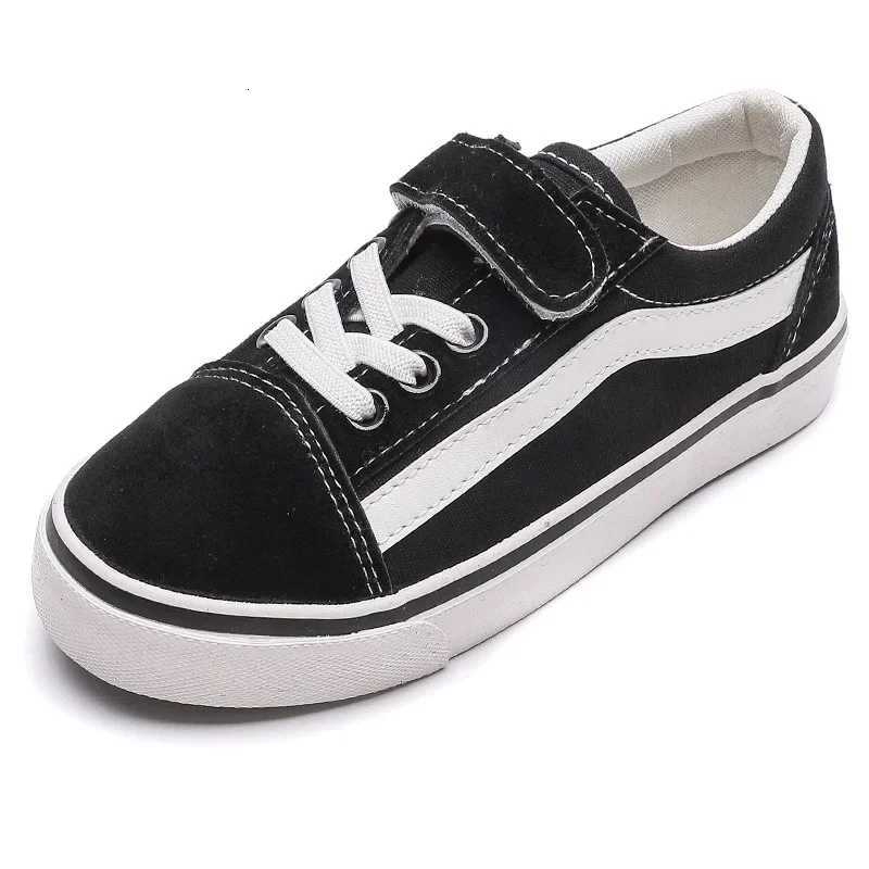 Children Spring Autumn Casual Soft Baseplate Shoes Girls Canvas Shoes Boys Fashion Cloth Shoes Striped Velcro Neutrral Low TopT251105