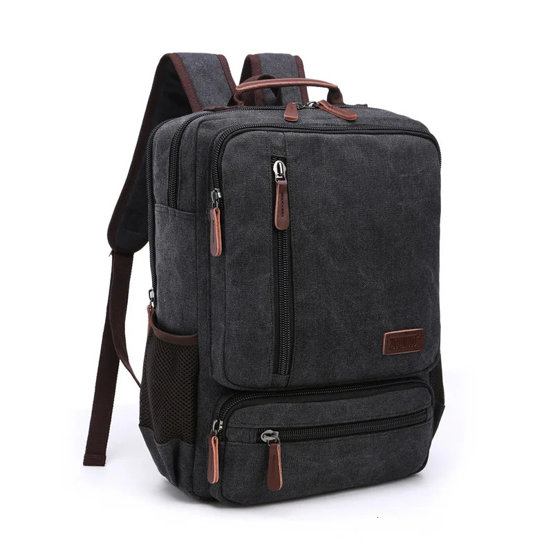 Vintage Canvas Backpack Men Large Capacity Travel Shoulder Bag High Quality Fashion Students Bag Male notebook Laptop Backpack 251104