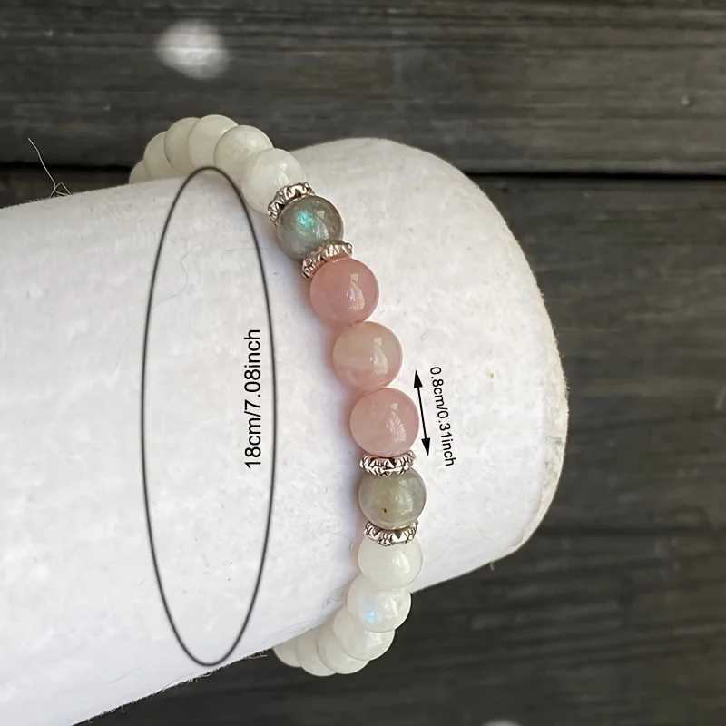 1pc/Moonstone Labradorite and Rose Quartz Calm Spiritual New Beginnings Positive Energy Protection Stress Relief C251105