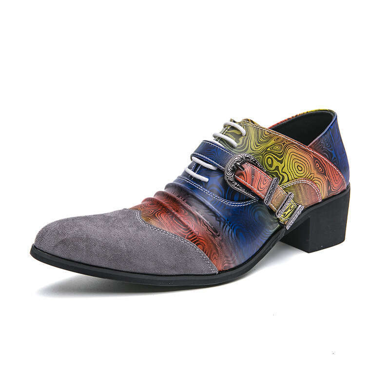 Large size high with pointed toes men's export, new styles spring summer 2023, thick heels seasons, and shoes for all seasons
