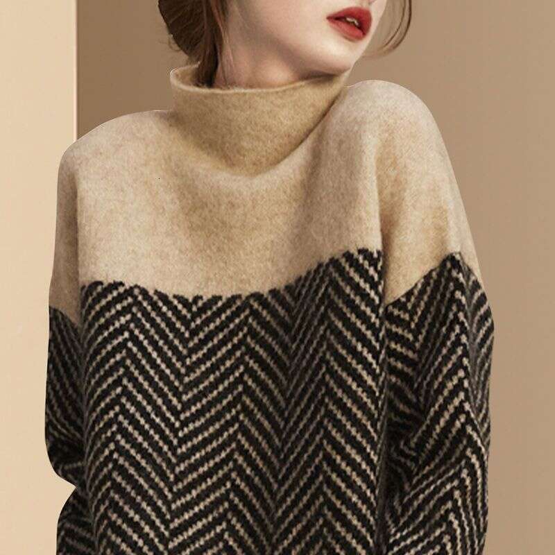 High Neck Base Shirt Women, Loose Inner Top, Spring And Autumn New Korean Style Warm Slimming Sweater For Women B5
