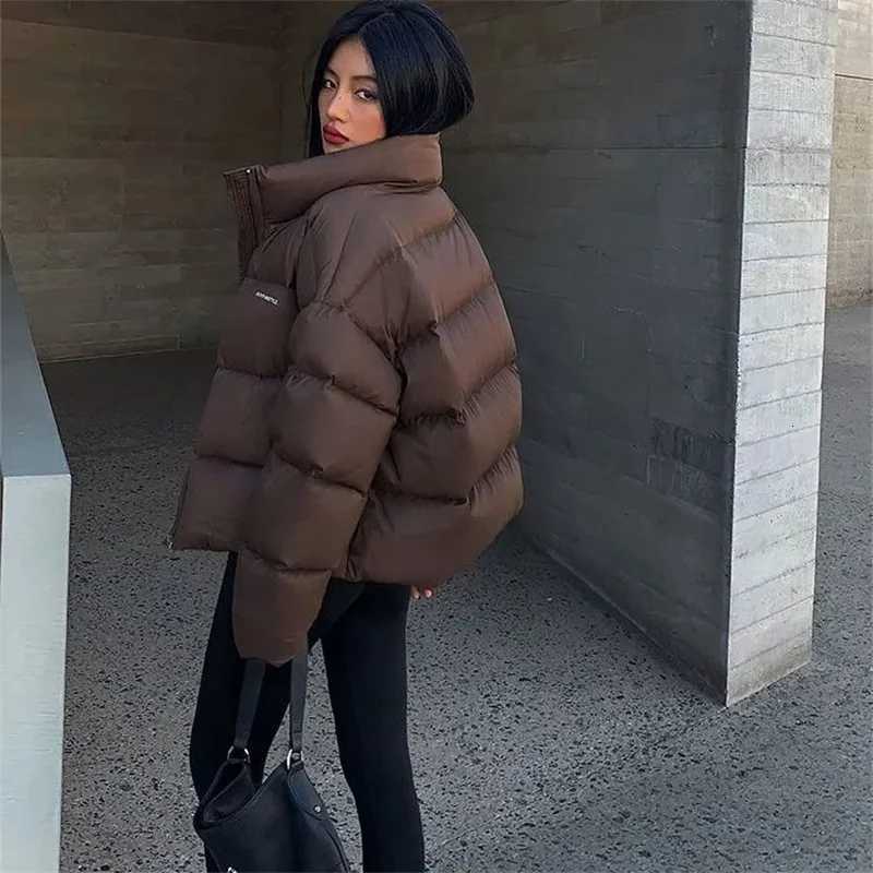 2024 New Korean Womens Jacket Puffer Padded Jacket Winter Down Cotton Coat Oversize Jacket Cotton Coat For Parkas OutwearT251105