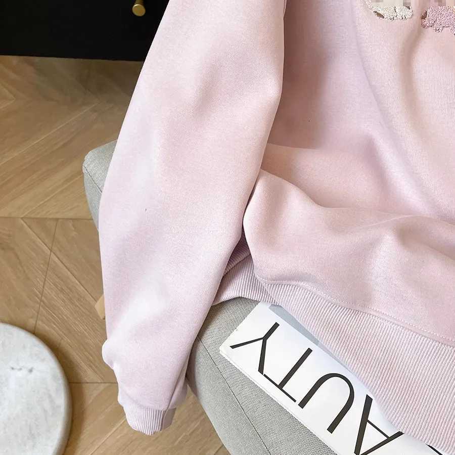 Women Milk Silk Hoodie Thin Autumn Women Tops Long Sleeve Round Neck Casual Pullover Sweatshirt Female Streetwear BlouseT251105
