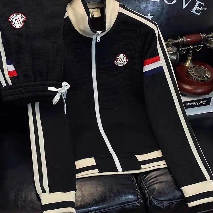 Mens Tracksuit Jacket Splicing Cardigan Sweater Warm Casual Sportswear for Spring and Autumn 5481
