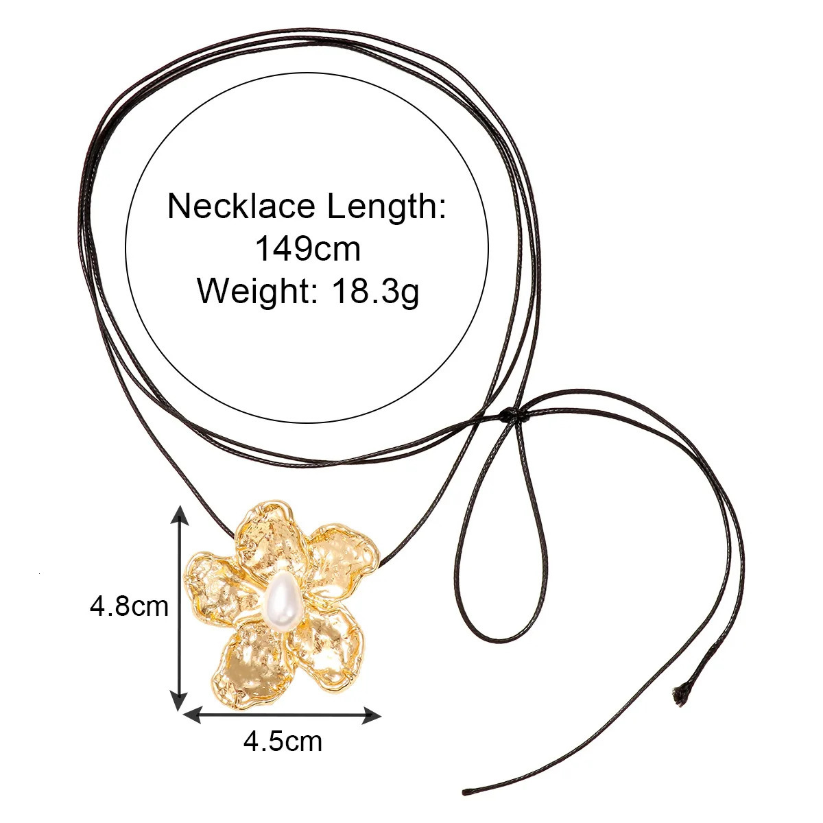 Casual Creative Flower Pendant Necklace Gold Color Alloy Choker Necklae for Women in Charm Holiday Party Jewelry 251031