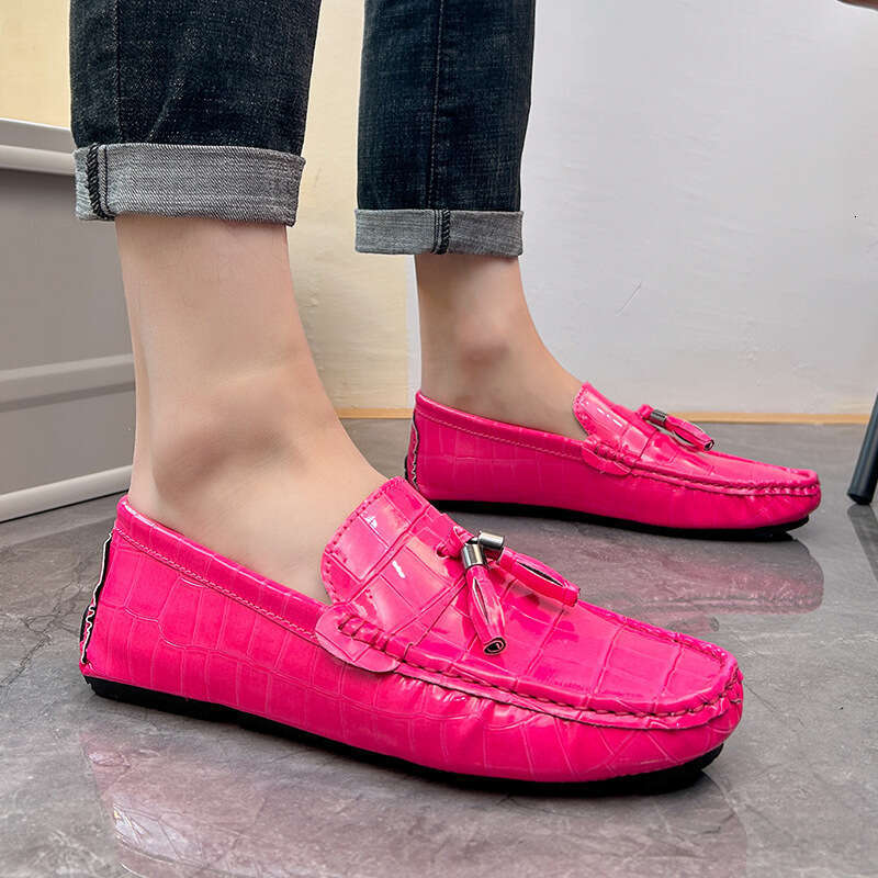 Large size tassel loafers 2024 Spring and Autumn new item men's Doudou British style one foot leather shoes