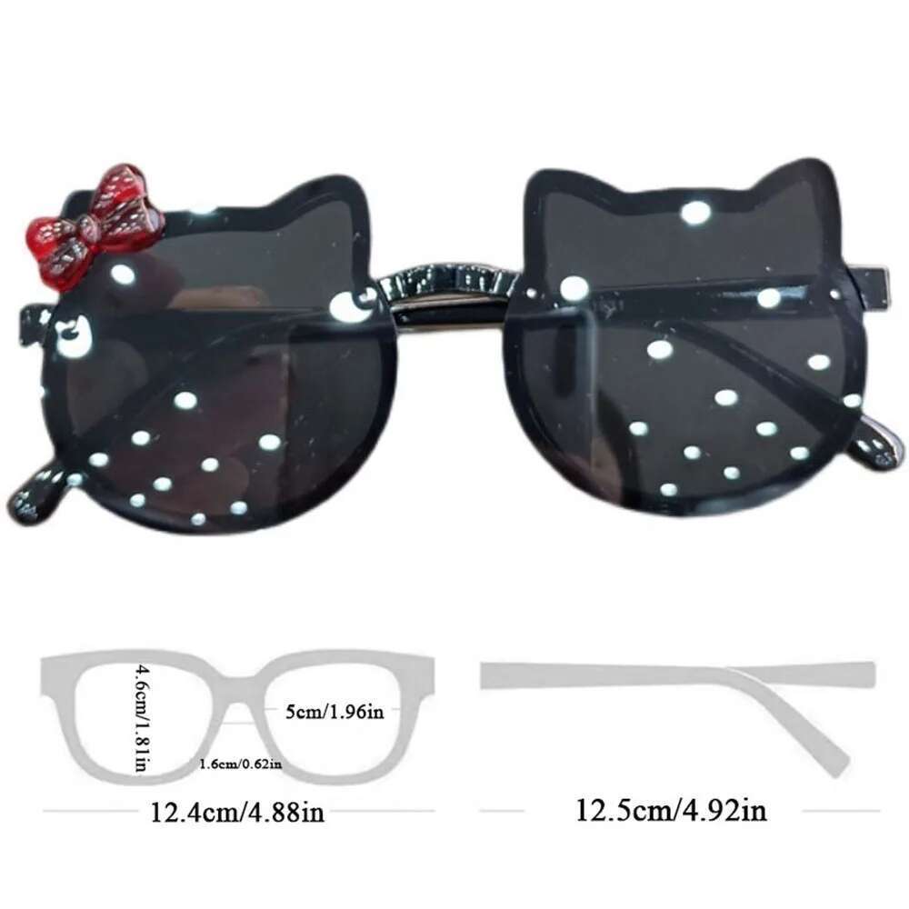 Glitter Cartoon Bowknot Cat Shaped Children Sungalsses Anti-UV Sunscreen Sunglasses Kids Fashion Eye Glasses Kid Outdoor Eyewear