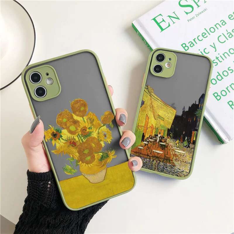 For Coque iphone 7 8 16 15 14 11 12 13 Pro Mini X XR XS Max Phone Cases Art Van Gogh Oil Painting Soft Shockproof Covers