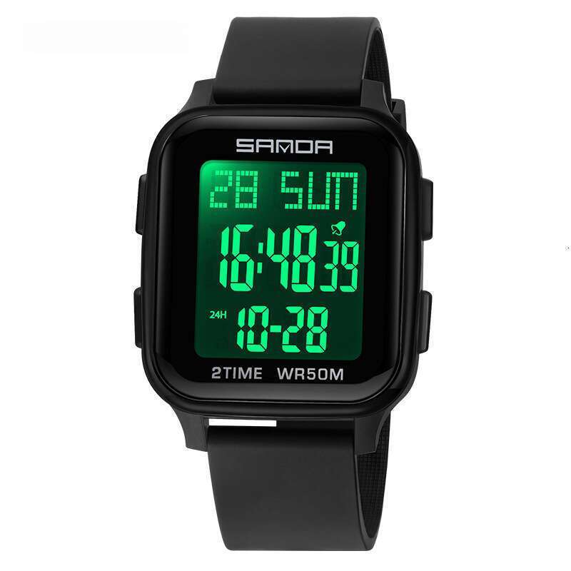 DHwatches Sanda Hot-Selling Fashionable Multifunctional Square Men's Student Outdoor Sports Waterproof Electronic Watch