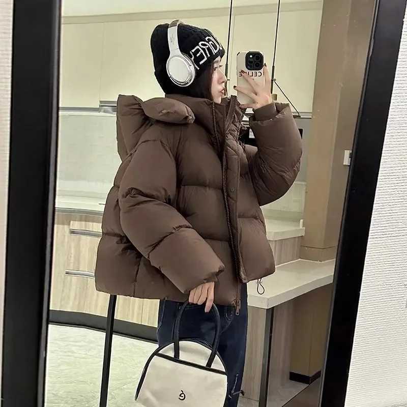 Cotton Jacket 2024 New Fashionable and Versatile Western Style Short Style Hooded Thick Cotton Jacket Loose Winter Cotton JacketT251105
