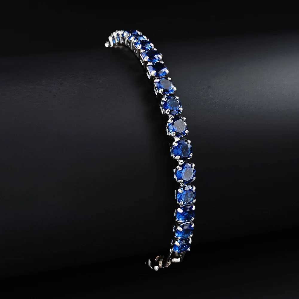 Rose Gold Silver Color 3mm 4mm 5mm Pink Blue Green Red Tennis Bracelet Bangle for Women Wedding Fashion Jewelry Party Gift S4777XJ251105