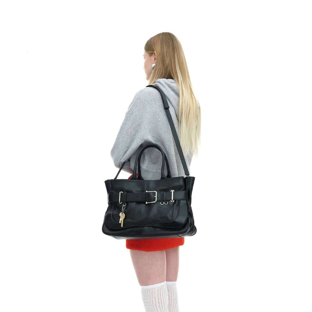 TOTE BROCLE STONE BLACK, Punk Style New Designer Large Handbags, Fashionable Crossbody Work Bag for Unisex