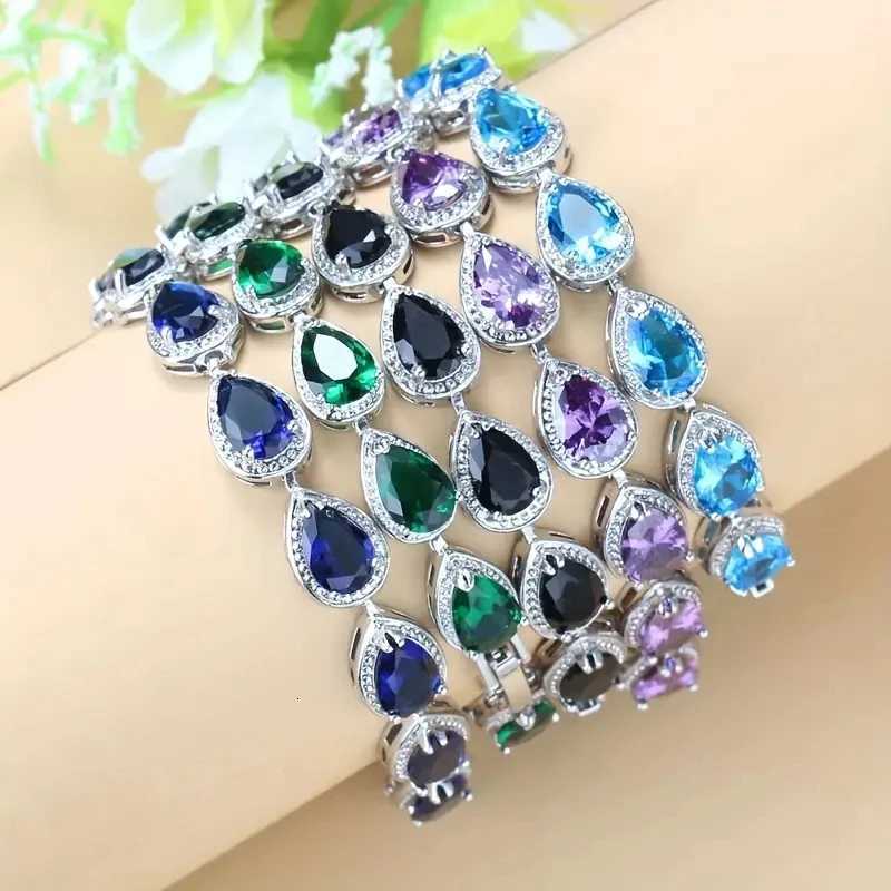 Elegant Shiny Water Drop Zircon Bracelet Fashionable Charm Jewelry Suitable for Daily and BanquetXJ251105