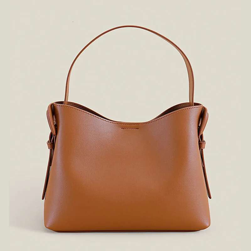 Genuine Leather Tote 2025 New Large Capacity High-End One-Shoulder Crossbody Bag Cowhide Fashion Commuter Women's Handbag