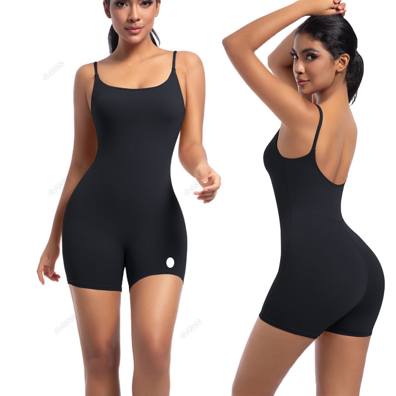 Womens Jumpsuits One Piece Yoga Halter One-piece Suit Dance Running Fitness Sports One-piece Tight Yoga Clothes
