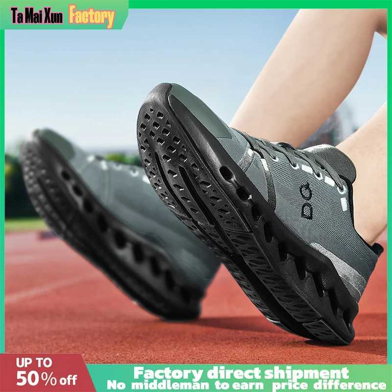 Hollow EVA Thick Soled Cushioning Design Forefoot Rubber patch Efficient anti slip Mens trainers Mens Soft Light Running Shoes Z250513