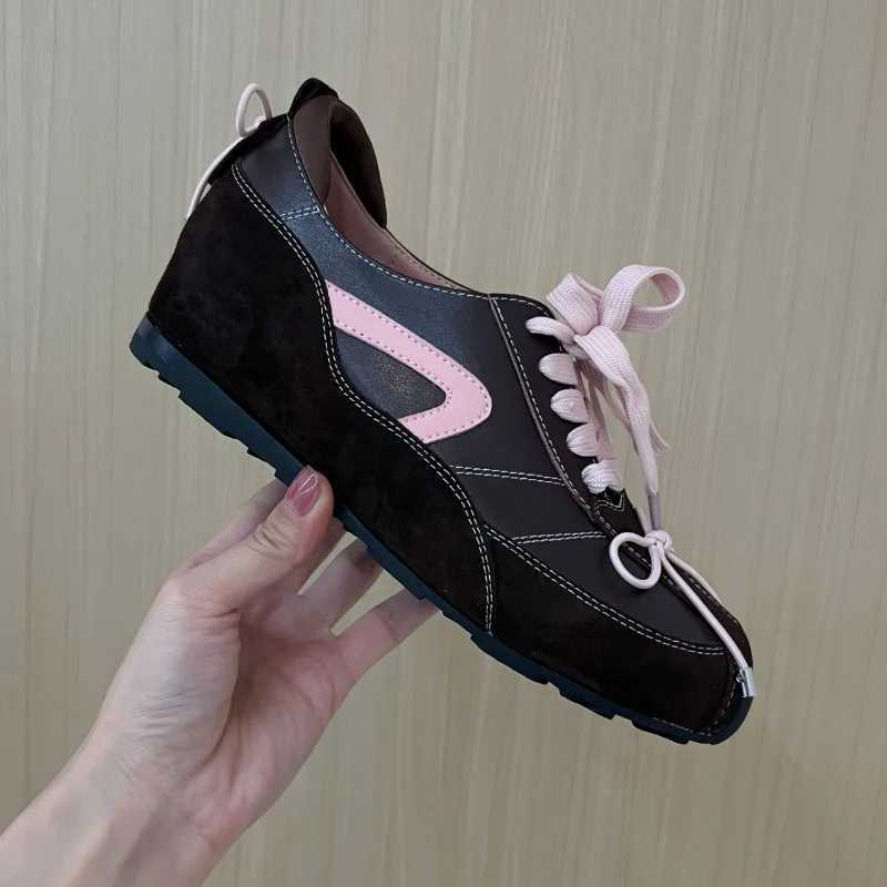 French Style Fion Round Toe German Training Shoes Wens Sneakers All-mah Inside Heightener Single Shoes Y251105