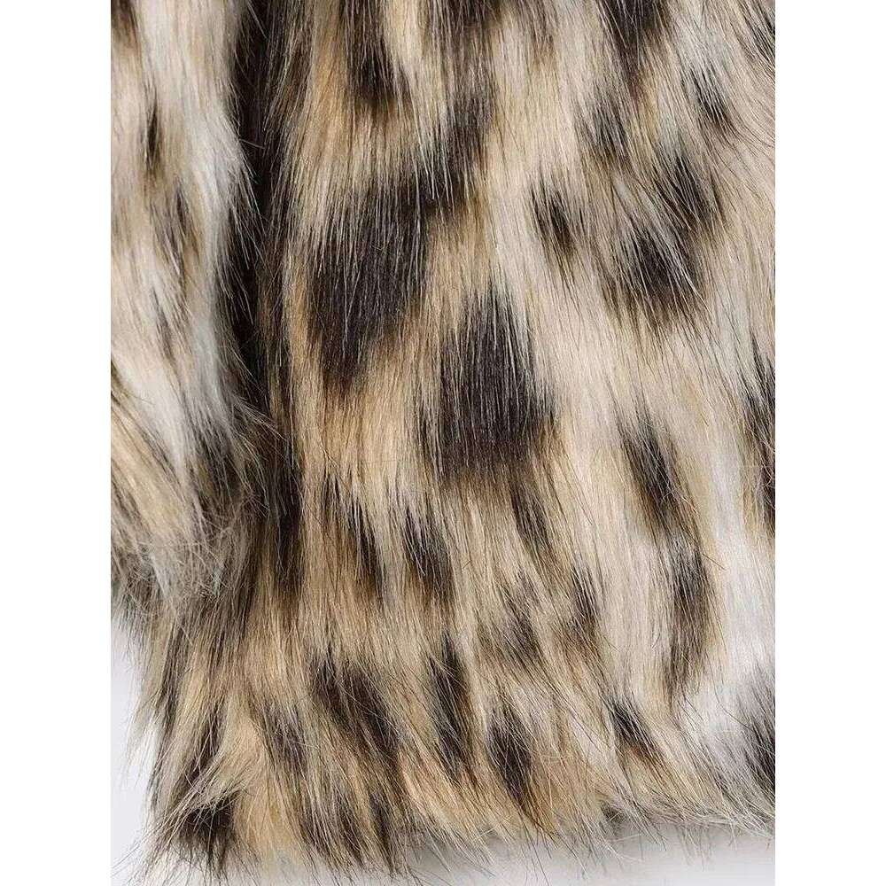 Fashion Faux Fur Women Autumn Warm Stylish Casual Coat Winter Street Slim Elegant Outerwear Femme New