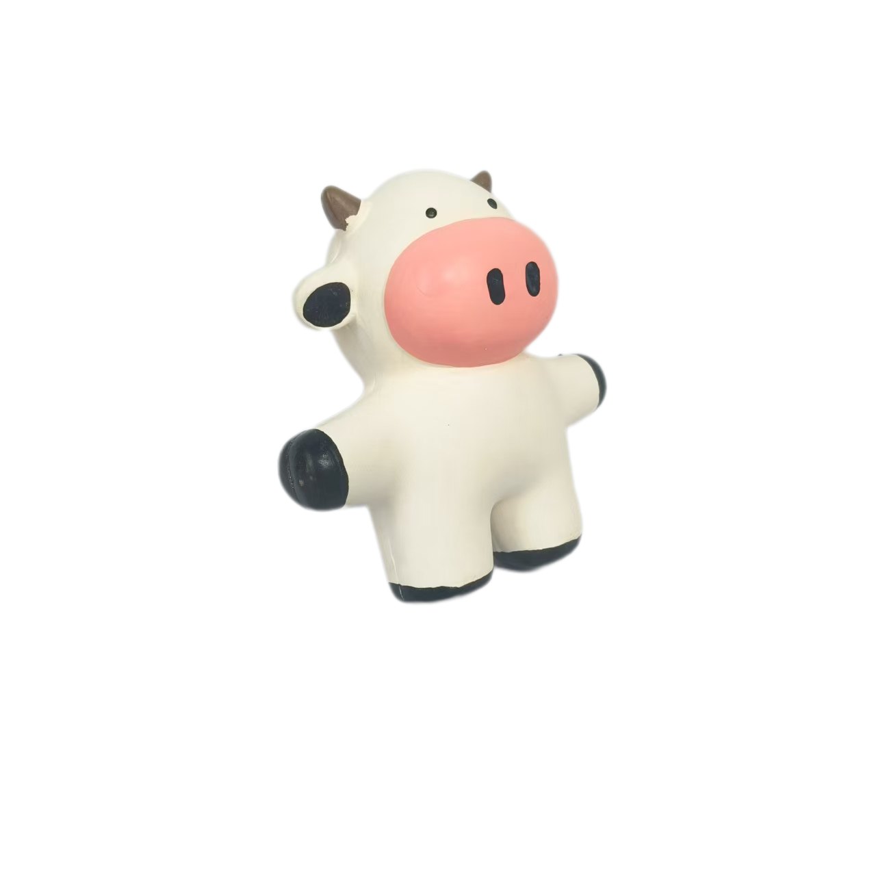 Rubber Squeaky Chewy Dog Toy Soft Natural Latex Interactive 13.5cm White Rabbit & Cow Dog Toys with Bright Colors for Small & Medium Dogs 4pcs/Pack