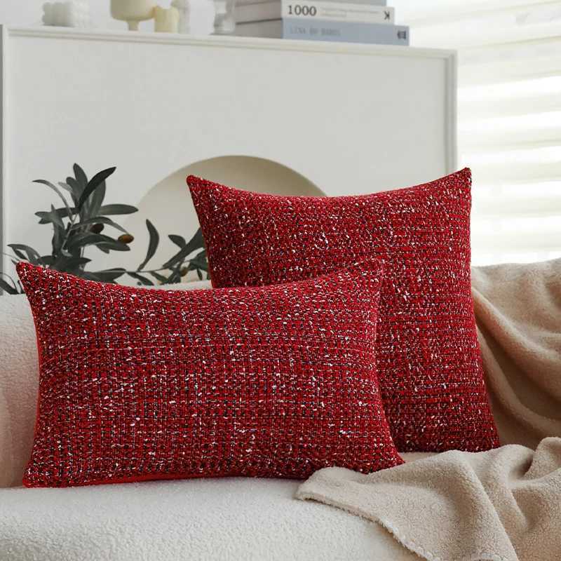 Christmas Cushion Cover Pillow Cover for Living Room SofaParty 30x50cm45x45cm Red Decorative Home Pillow Cover Y251105