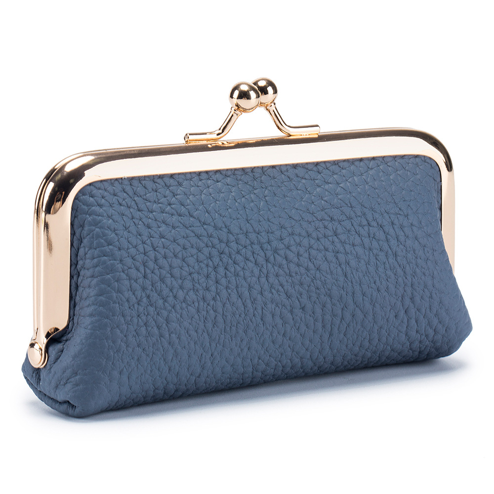 2025 New Designer Leather Long Clutch Wallet Clip Bag Retro Coin Wallet Clip Key Lipstick Women's Storage Phone Bag Free Shipping