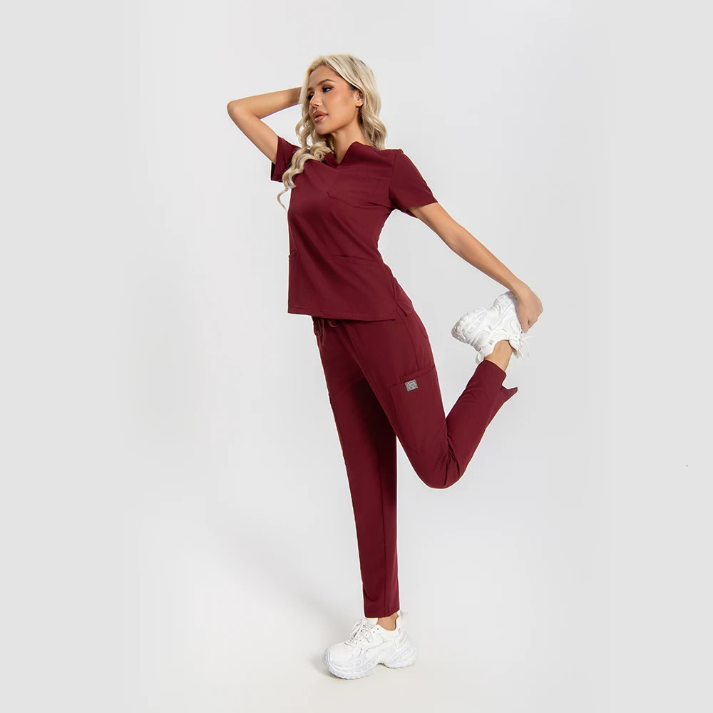 KUNGFU SCRUBS nursing clothes women workwear nurses scrubs set softness anti-wrinkle uniform antibacterial gown 251104