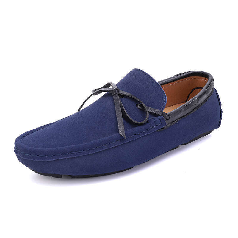 Large size cowhide bean sizes 38-48, leather for men, 2023 spring and autumn new style, one foot driving shoes