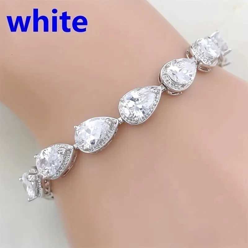 Elegant Shiny Water Drop Zircon Bracelet Fashionable Charm Jewelry Suitable for Daily and BanquetXJ251105