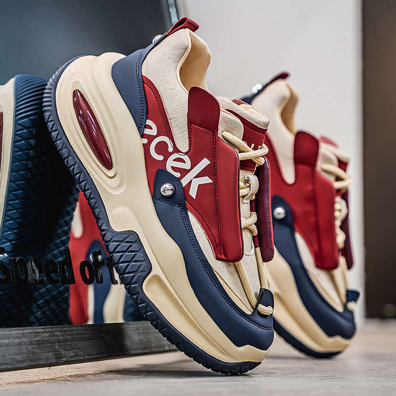 Autumn Winter Thick-Soled Height-Increasing Dad Student Trendy Versatile Casual Sneakers Live High-Top Hong Kong Style Men's Shoes