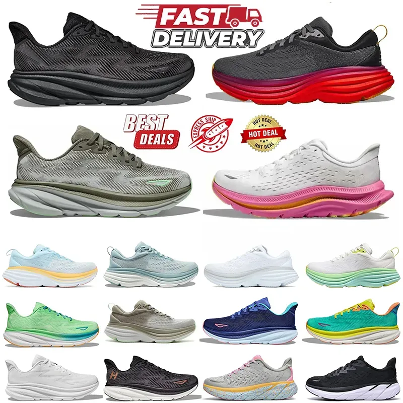 Designer Bondi 8 Casual Shoes Clifton 9 Classic Triple Black White Summer Song On Pink Orange Cloud Jogging Walking Outdoor Sports Sneakers