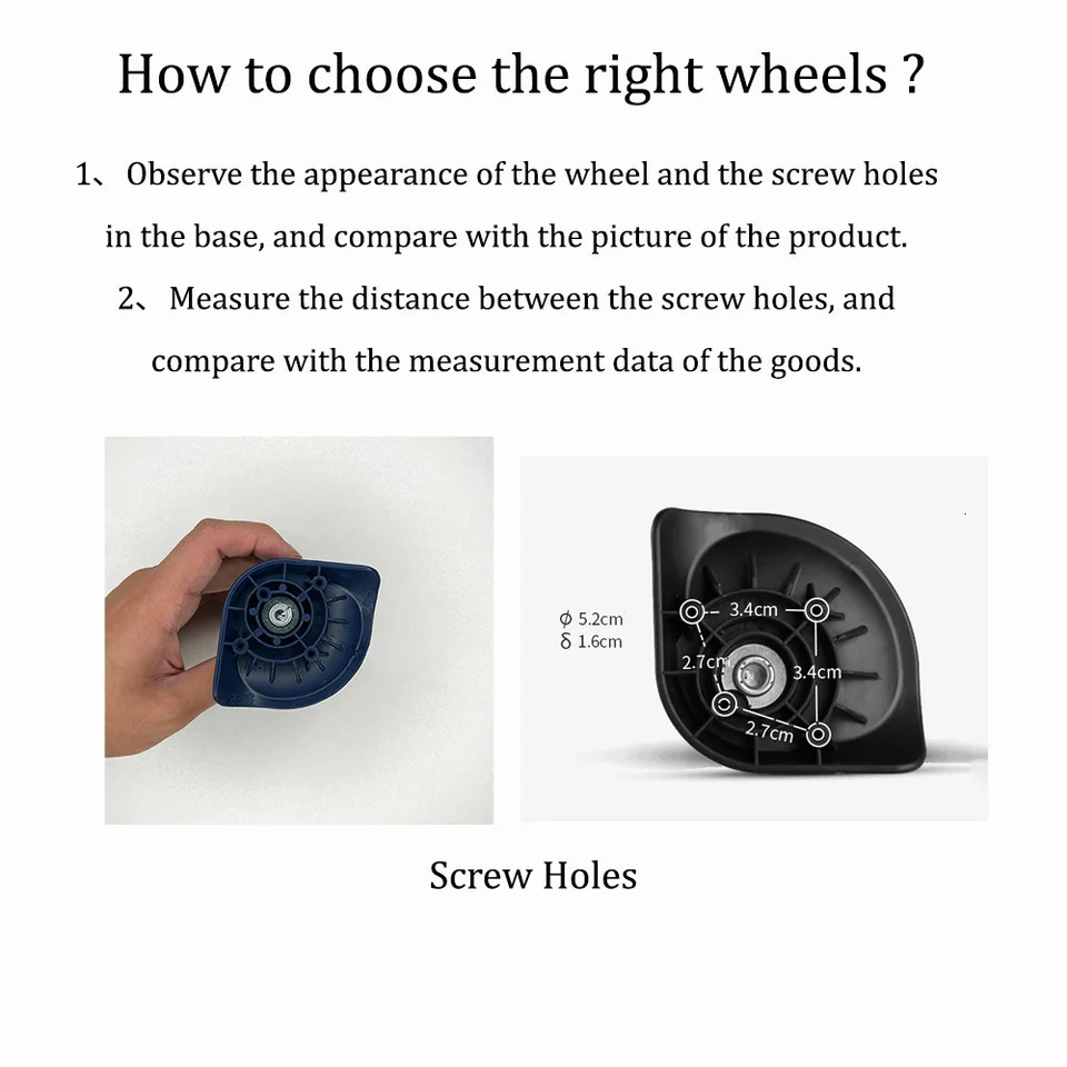 W041 Wheel For Suitcases Travel Luggage Business Box Trolley Pulley Accessories Hard Shell Suitcase Practical Replacement Caster 251031