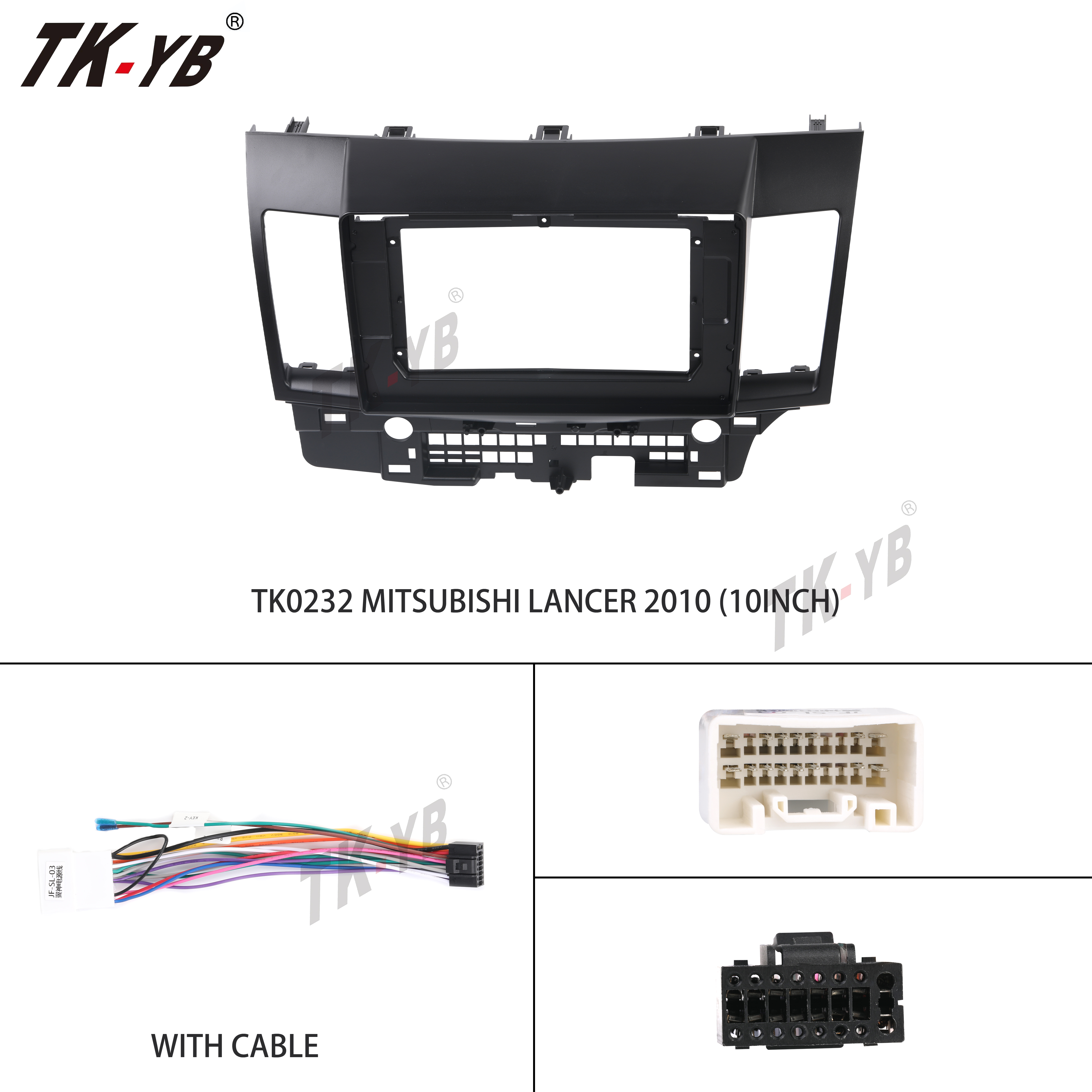 Suitable for MITSUBISHI Lancer 10.1" Car Radio Frame Dash Kit Panel Trim for Android DVD Player Installation car dvd