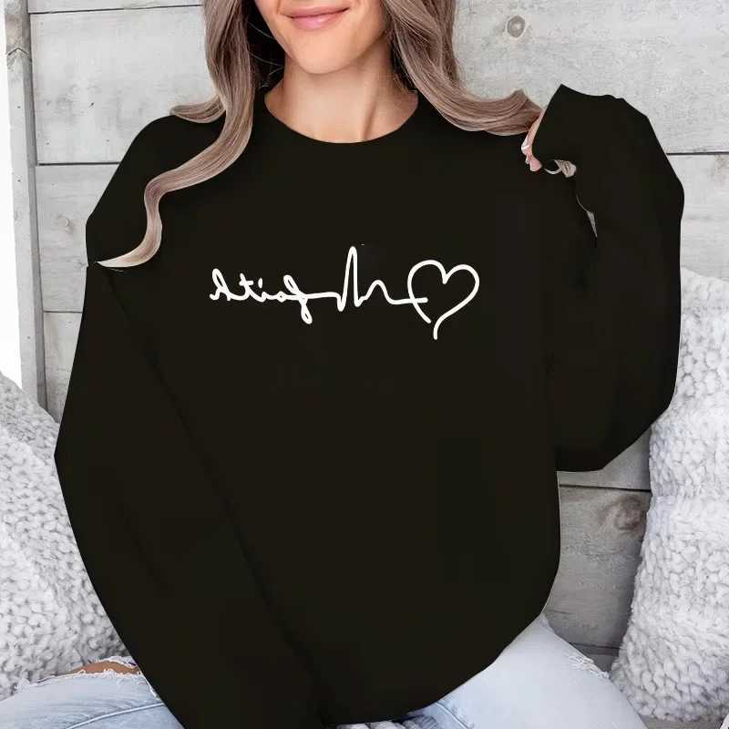 Autumn Winter Sports Womens Sweatshirts Casual Quality Hot Sales Pullover Fashion Comfort Printing O-Neck Tops Jogging OutdoorsT251105