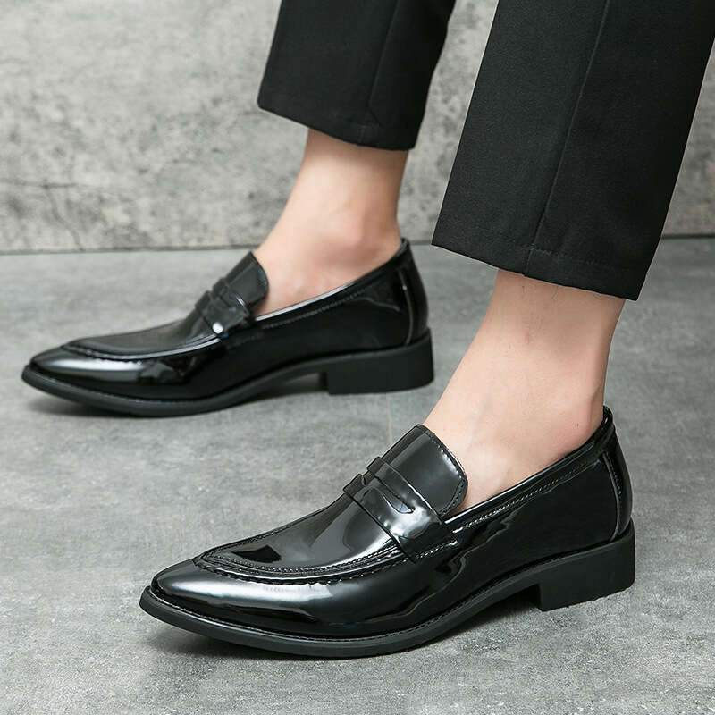 Large size 2023 new spring and autumn set foot loafers, sizes 38-47 for men's business British leather shoes