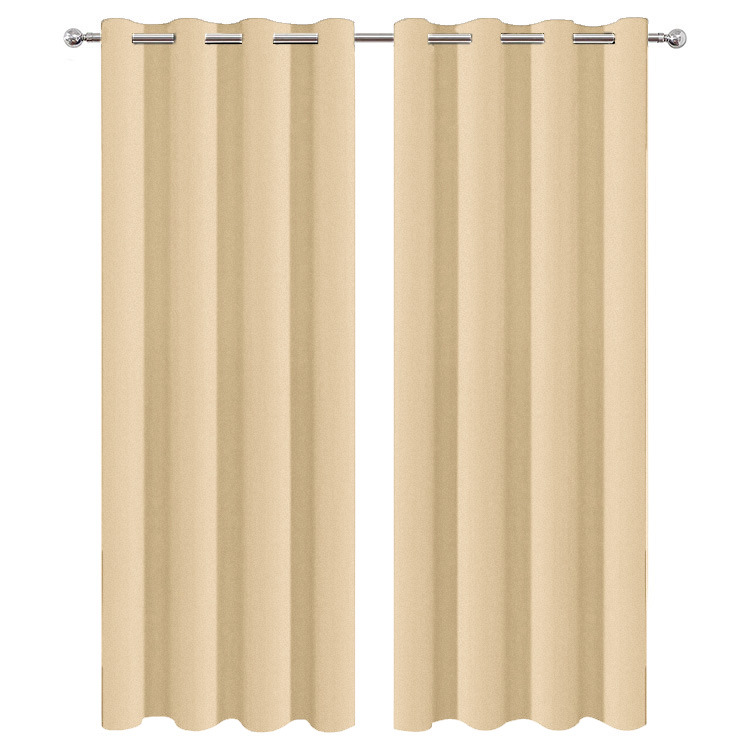 B445 cream curtain blackout simple bedroom living room chenille jacquard fabric curtain fabric