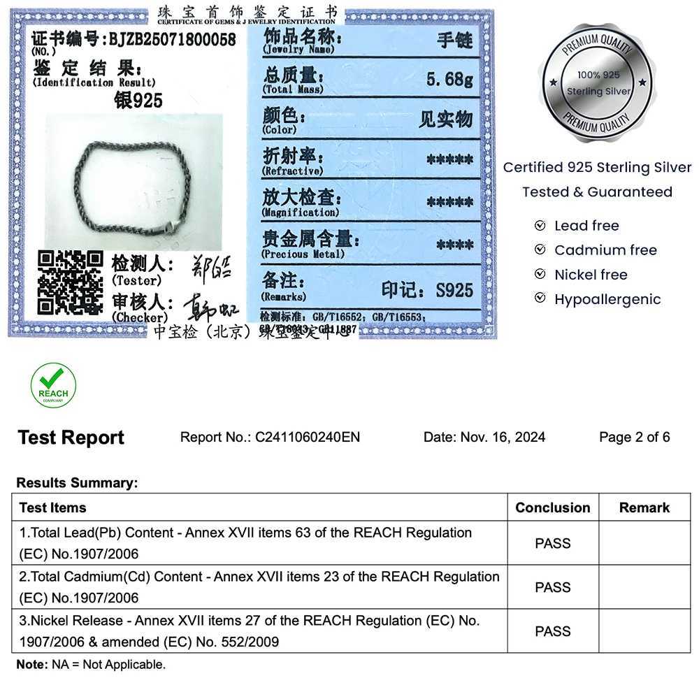 925 Sterling Silver 3mm Braided Wheat Chain Bracelet 17-21cm Simple Retro Minimalism Jewelry For Men and WomenXJ251105