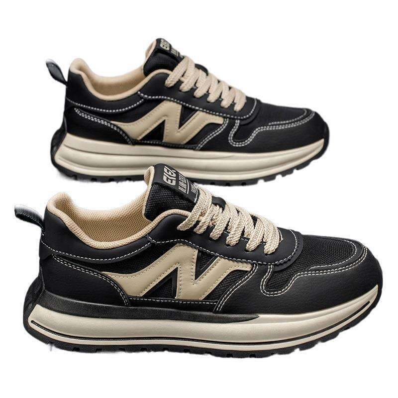 2025 New Autumn Mesh Breathable Versatile Casual Sports Men's Running Thick Sole Forrest Gump Dad Shoes