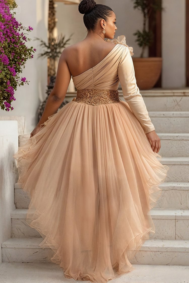 Dark Green Prom Dresses Dark Green Mermaid Side Slit Evening Dress One Shoulder Vestido Formal Party Gown Plus Size 05