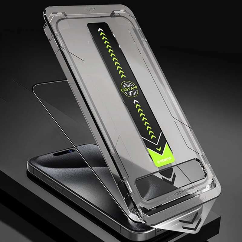 Premium Tempered For iPhone 15 Plus Easy Install Glass for iPhone16Pro 16 Pro Max Dust Free Screen Protector