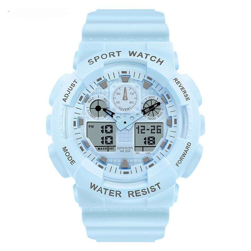 DHwatches Sanda TJ3099 Dual Movement Electronic Outdoor Casual Sports Waterproof Watch Multifunctional Versatile Wristwatch