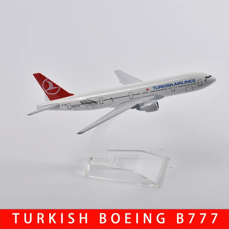 JASON TUTU 16cm Turkish Airlines Boeing 777 Aircraft Model Planel Airplane Diecast Metal 1/400 Scale Planes 251104
