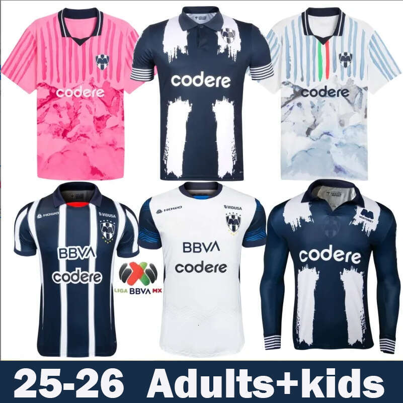 25 26 Monterrey Soccer Jerseys 2025 2026 Monterey Football Shirts player SERGIO RAMOS BERTERAME Kids Long sleeves Women Size16-4XL